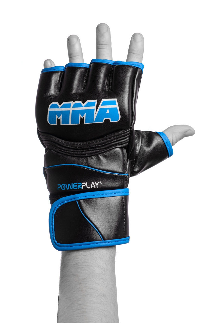 Рукавиці для MMA PowerPlay 3055 Чорно-Сині XL