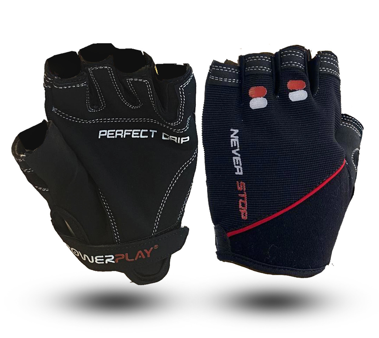 Рукавички для фітнесу PowerPlay 9076 Perfect Grip Чорні M