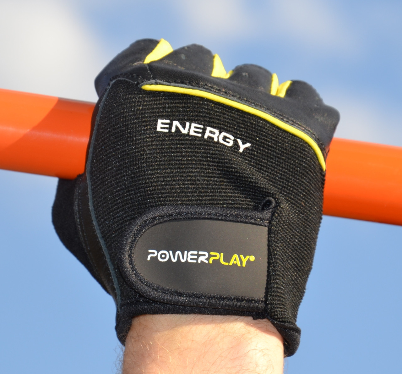 Рукавички для фітнесу PowerPlay 9058 Energy чорно-жовті XL