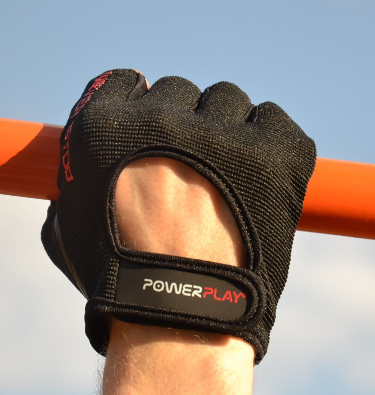 Рукавички для фітнесу PowerPlay 9077 Never Stop чорно-червоні XL