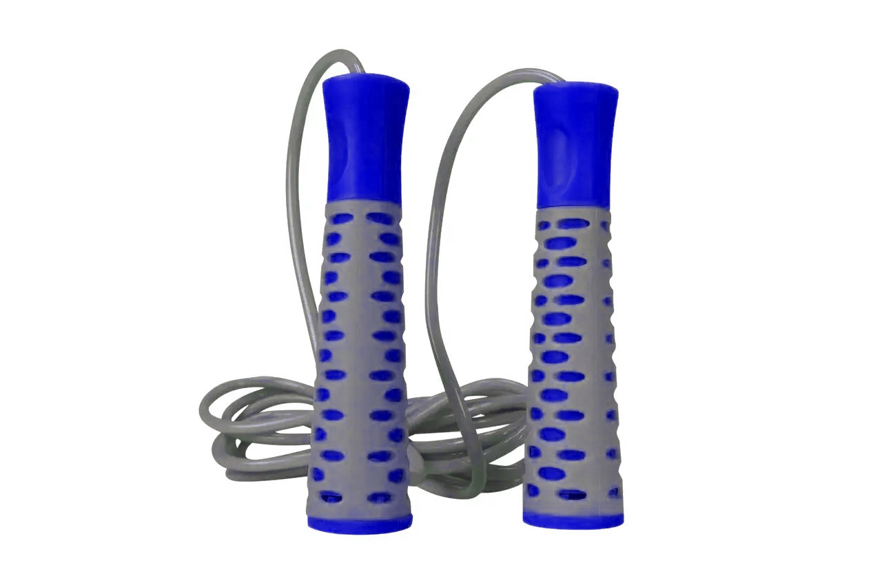 Скакалка PowerPlay 4206 Jump Rope PRO+ Сіро/Синя (2,75m.)
