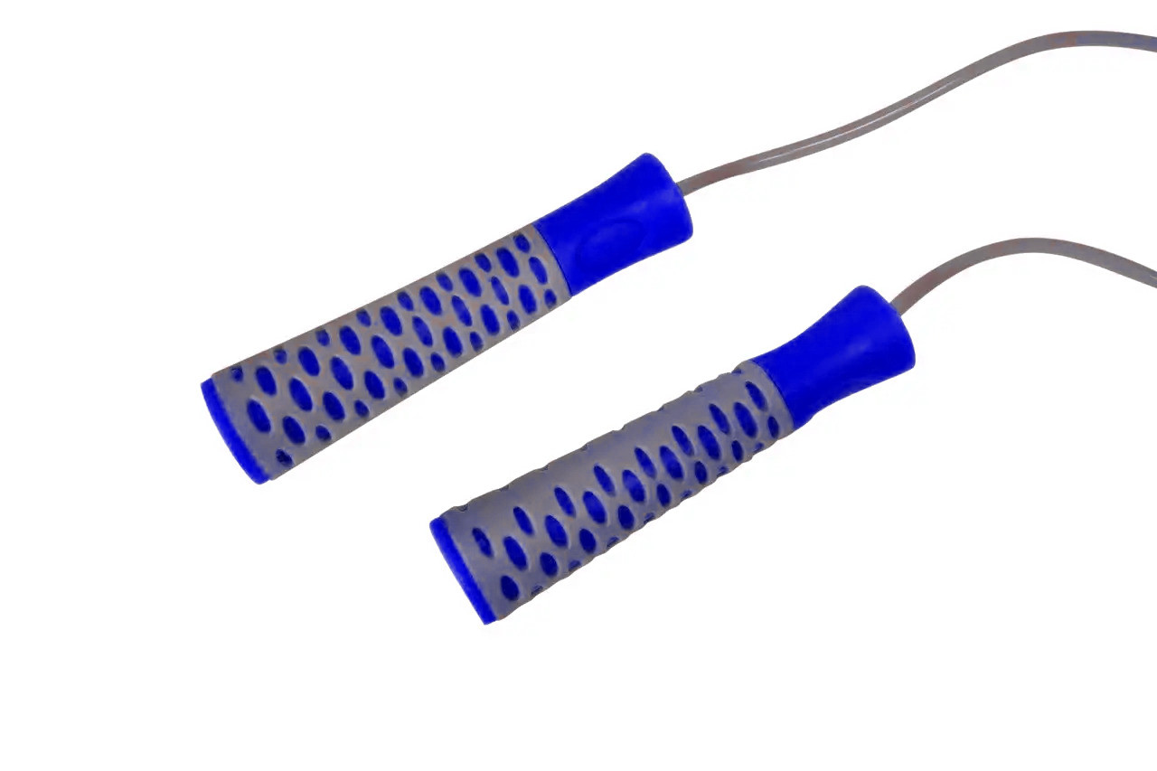 Скакалка PowerPlay 4206 Jump Rope PRO+ Сіро/Синя (2,75m.)