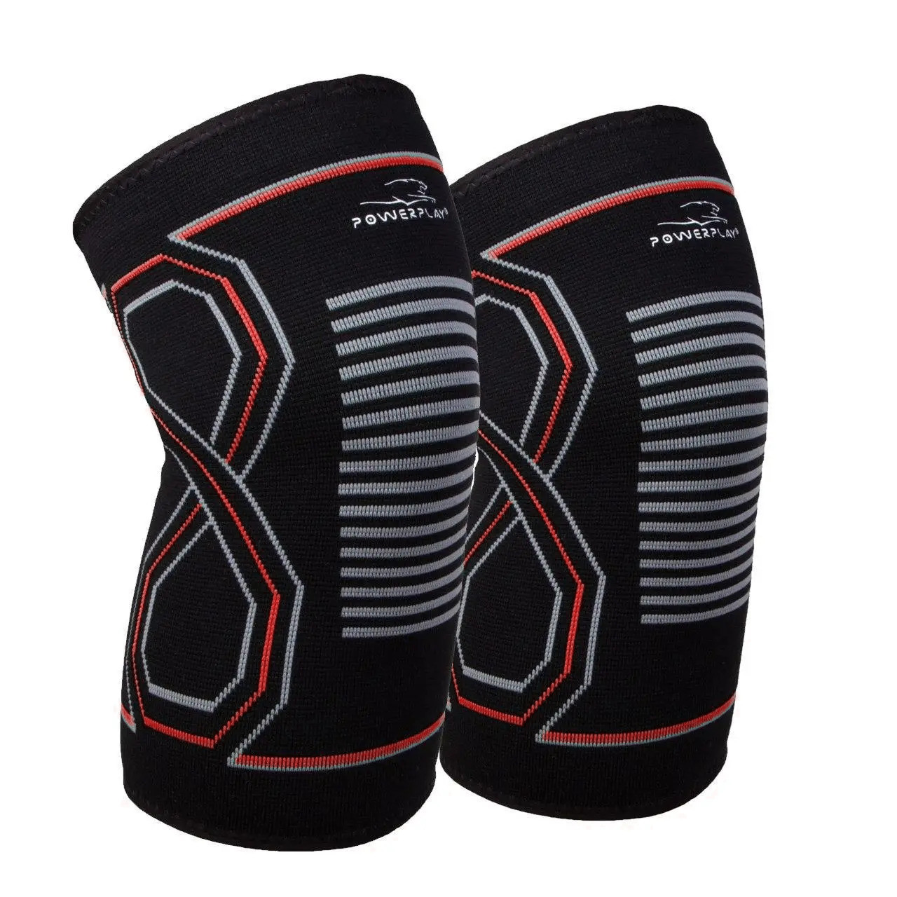 Наколінники спортивні PowerPlay PP-4099 Knee SupportЧорно/Червоні S/M (пара)