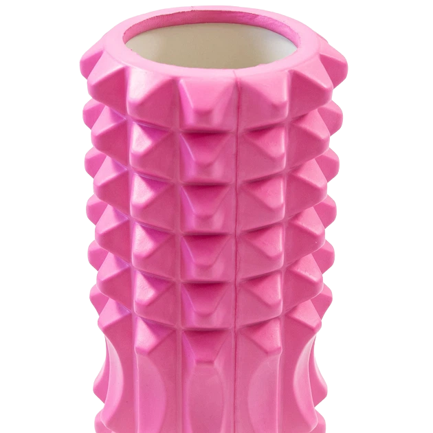 Масажний ролик (роллер) PowerPlay 4405 EVA Massage Рожевий Roller  (33x12см.)