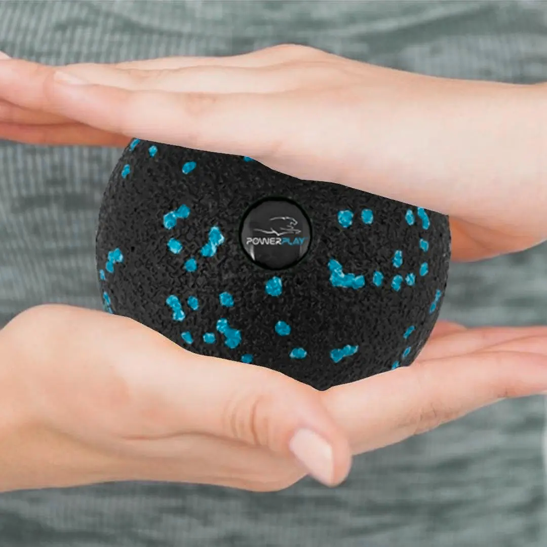 Масажний м'яч PowerPlay PP-4350 Epp Massage Ball (d8) Чорно/Блакитний