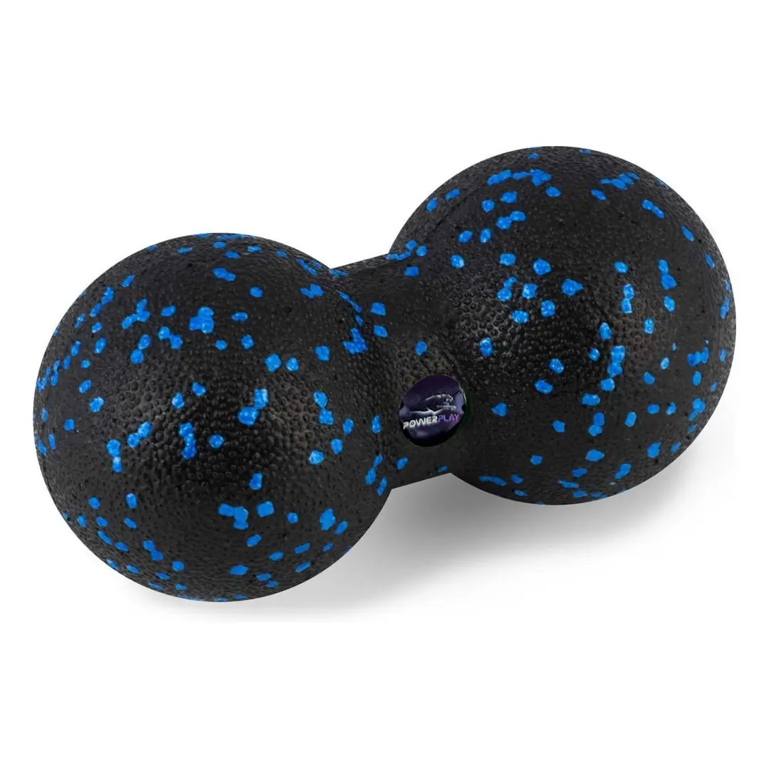 Масажний м'яч подвійний PowerPlay PP-4353 Epp foam peanut ball (d12*24cm.) Чорно/Синій