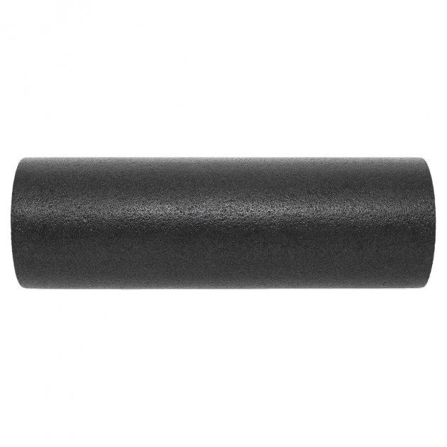 Масажний ролик (роллер) гладкий PowerPlay 4021 Fitness Roller Чорний (45x15см.)
