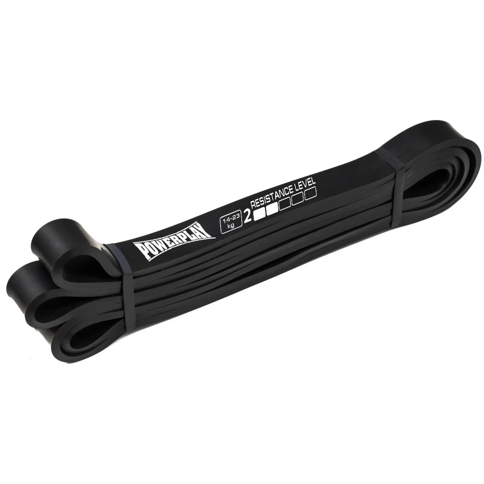 Еспандер-петля (гумка для фітнесу і кроссфіту) PowerPlay 4117 Power Band Чорна (14-23kg)