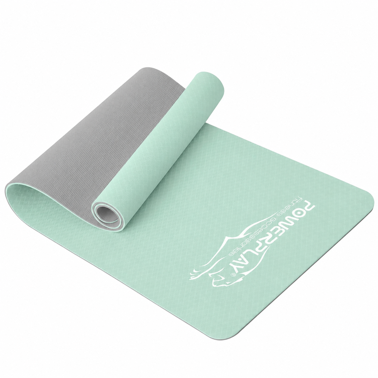 Килимок для йоги та фітнесу PowerPlay 4150 TPE Premium Performance Mat М'ятний (183x61x0.6 см.)