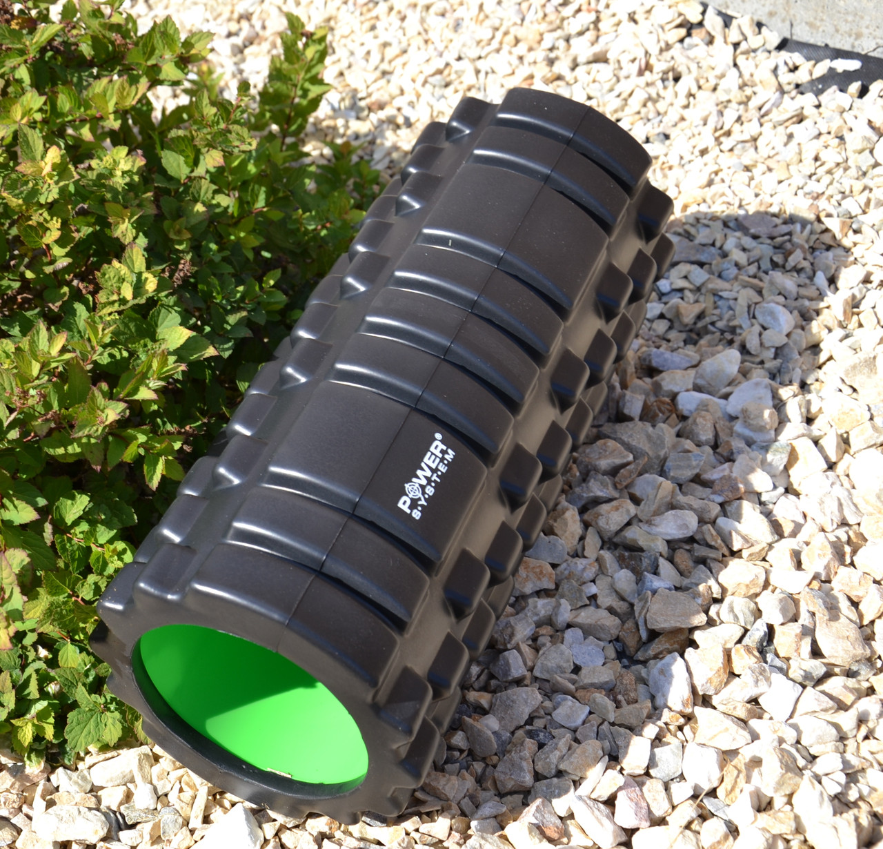 Масажний ролик (роллер) Power System PS-4050 Fitness Foam Roller Black/Green (33x15см.)