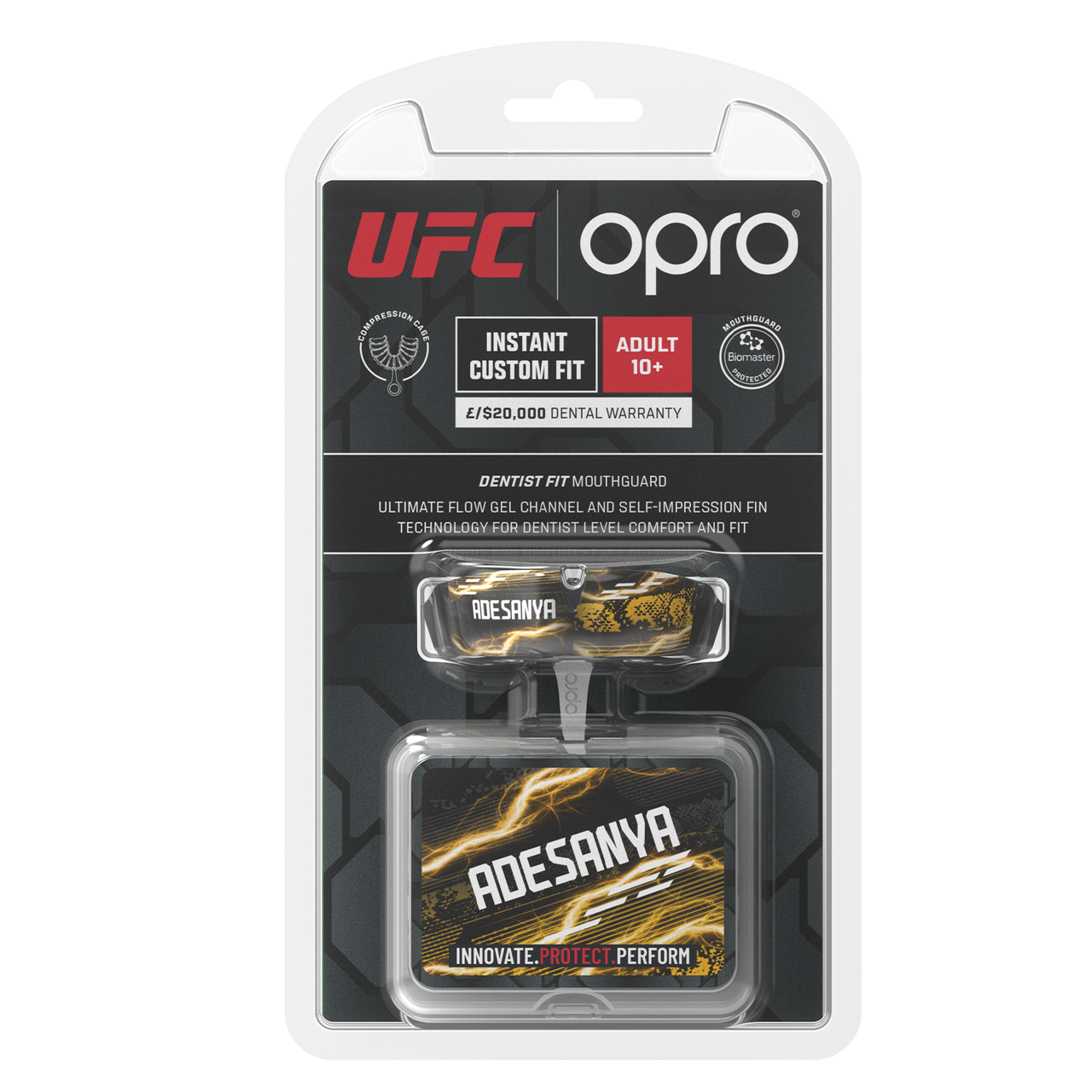 Капа OPRO UFC Fighter Collection Israel Adesanya доросла (вік 11+) Blackl (art.102529005)