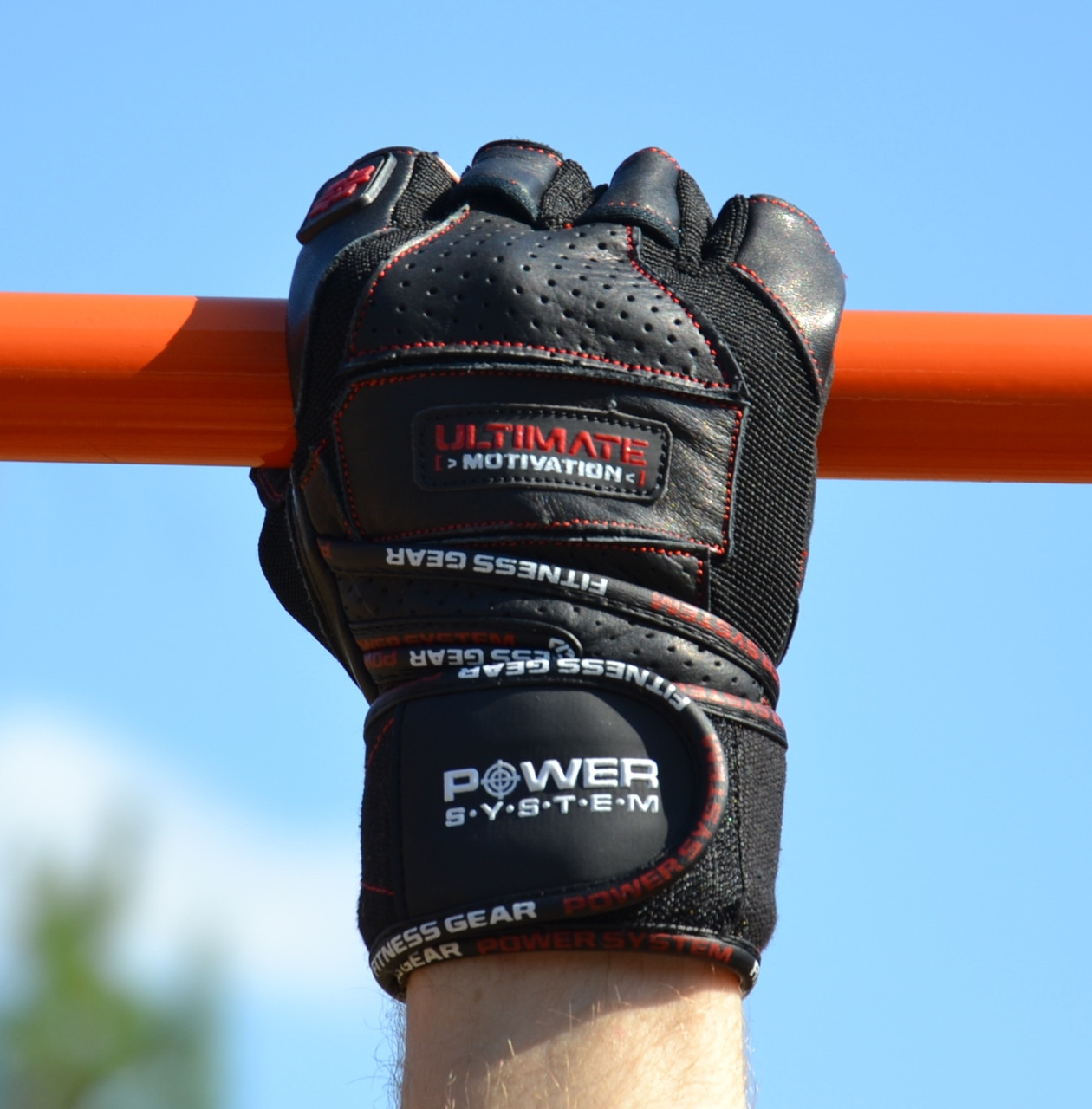 Рукавички для фітнесу Power System PS-2810 Ultimate Motivation Black Red Line XL