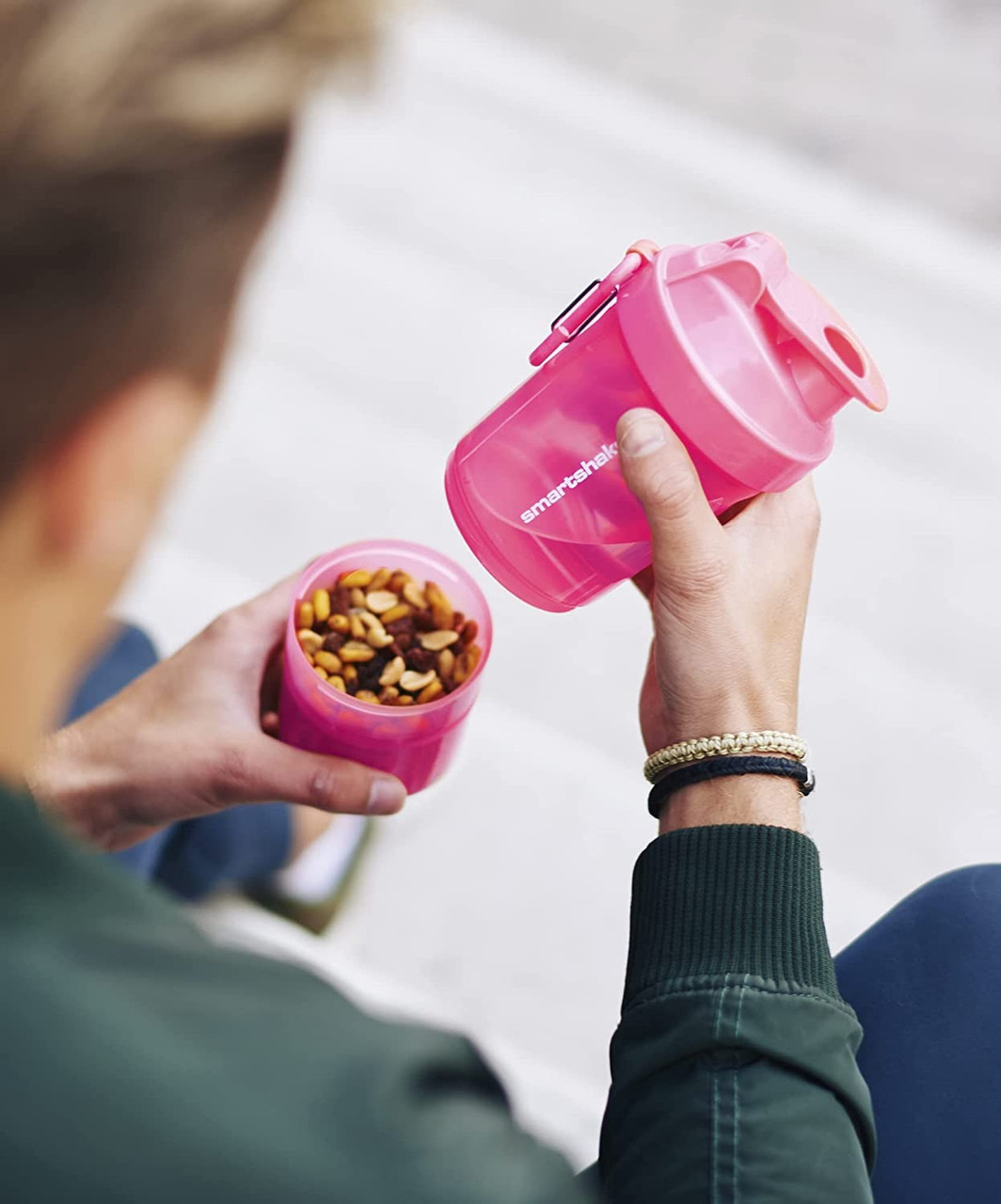 Шейкер спортивний SmartShake Original2GO 600ml Neon Pink