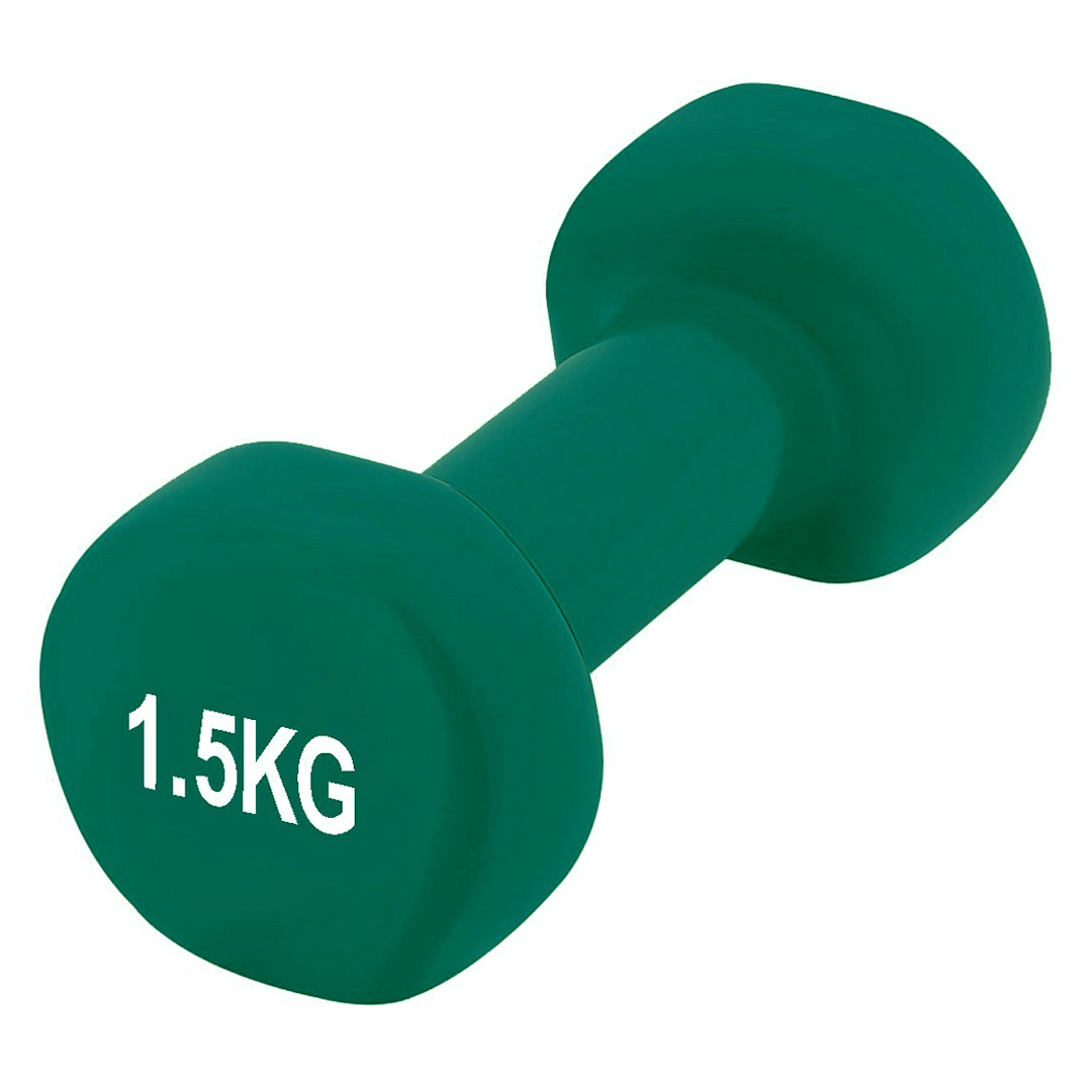 Гантель вінілова PowerPlay 4125 Achilles 2*1,5 кг. Зелені (2шт.)