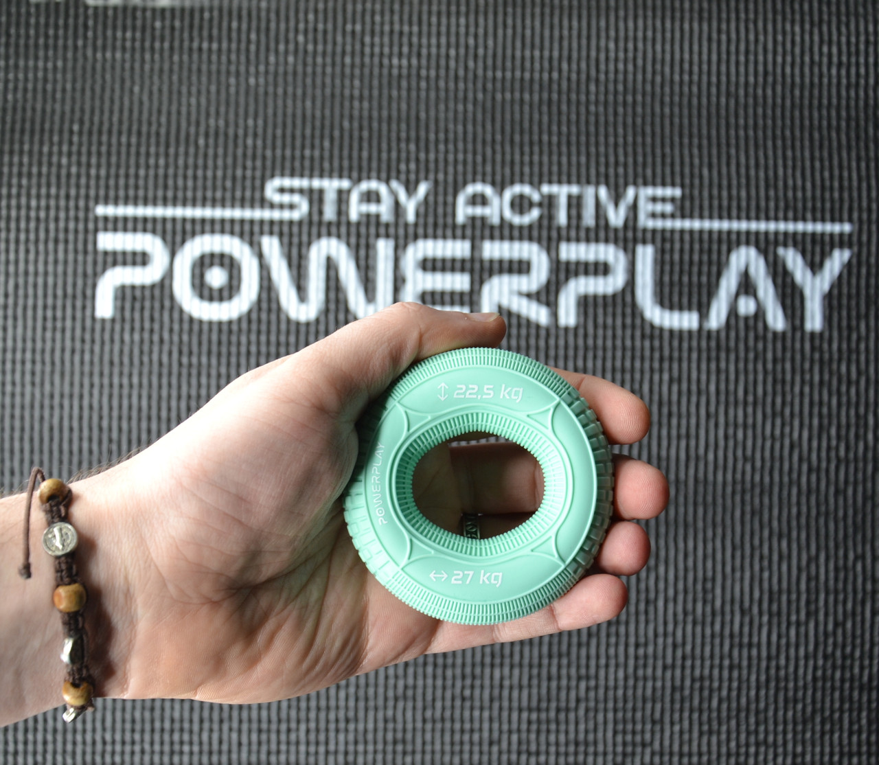 Еспандер кистьовий силіконовий PowerPlay PP-4330 Hand Grip Loops Medium 22.5-27 кг. М'ятний