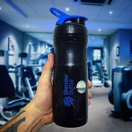 Шейкер спортивний (пляшка) BlenderBottle SportMixer Flip 28oz/820ml Black/Cyan