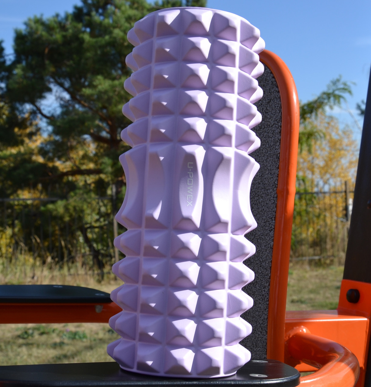 Масажний ролик (роллер) U-POWEX EVA foam roller (33x14см.) Type 2 Purple