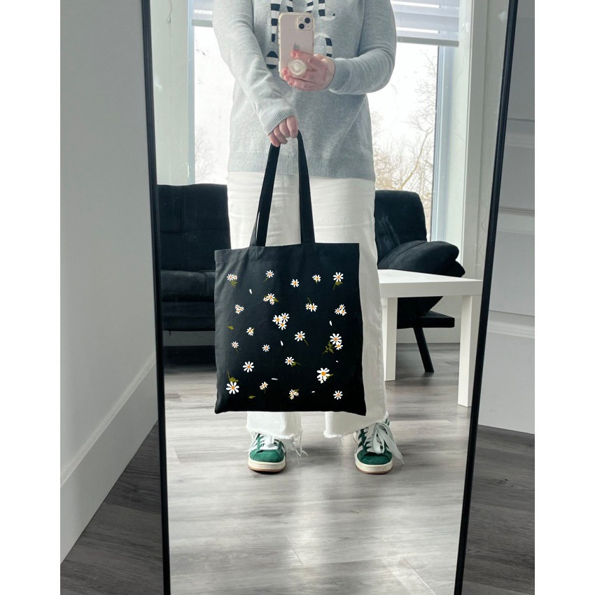 Екошопер BookOpt BK4091 Ромашки - сонячні квіти, чорний