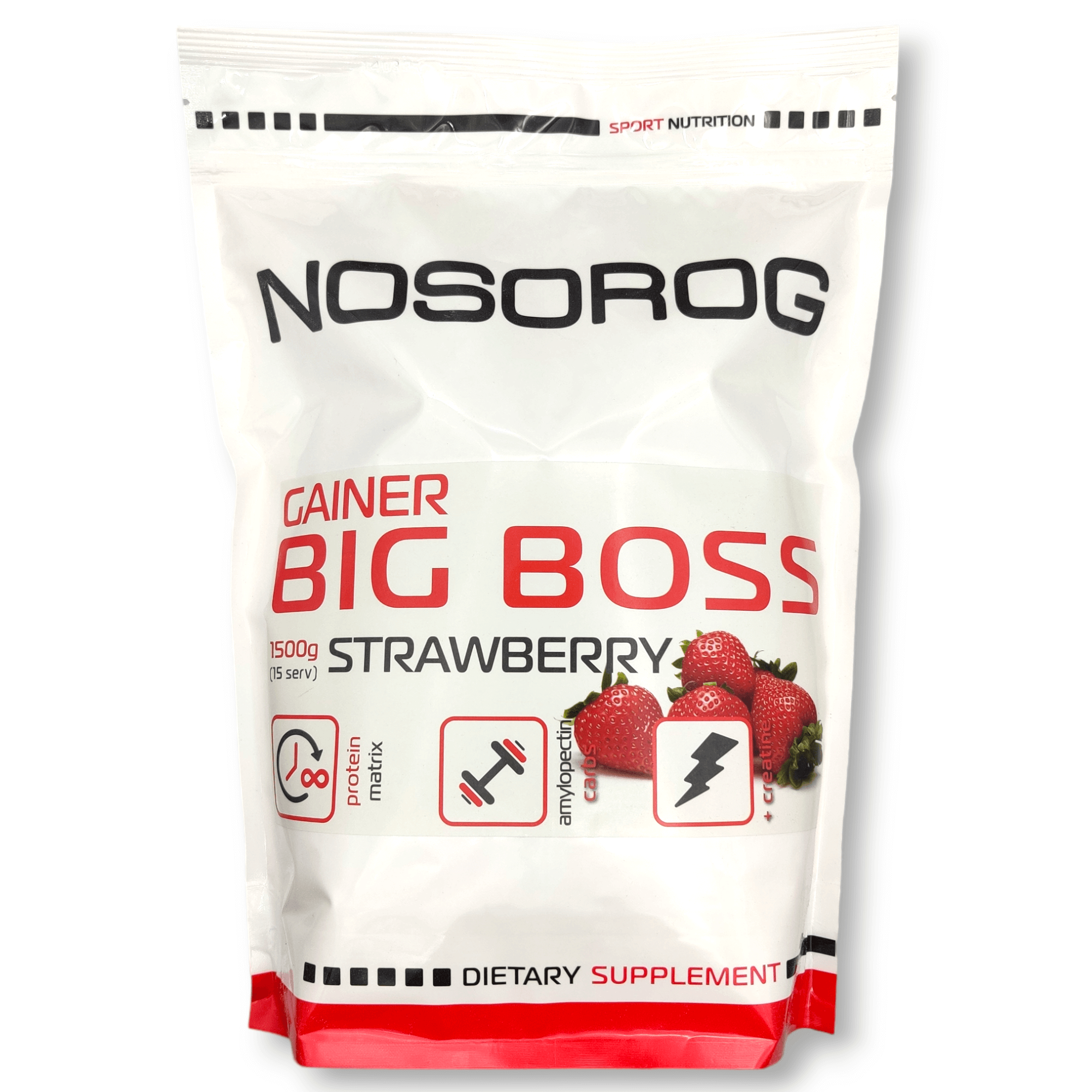 Nosorog Big Boss Gainer полуниця, 1500 гр