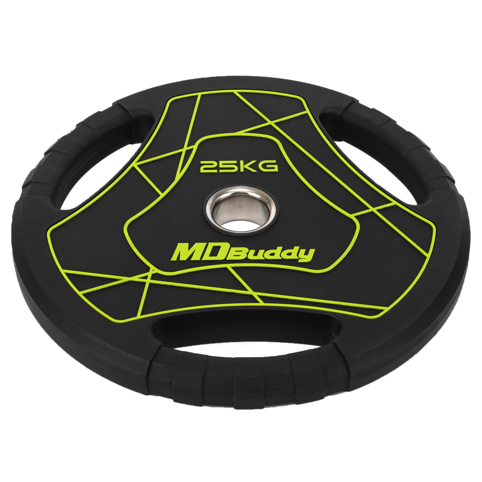 Диск для штанги поліуретановий MD Buddy TA-9647-25 51мм 25кг чорний