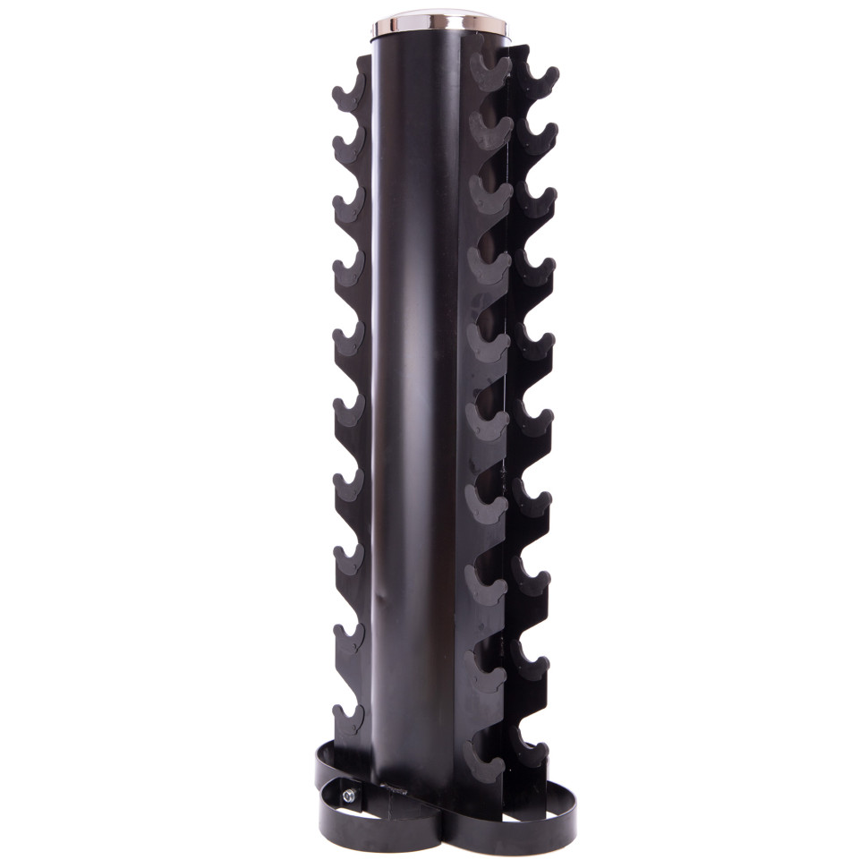 Гантелі шестигранні зі стійкою ряд 1-10 кг. Rubber Hexagon Dumbbell