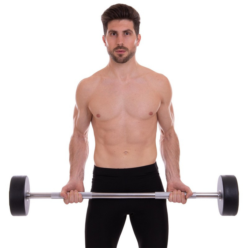 Штанга фіксована пряма поліуретанова Urethane Barbell 35кг MODERN (гриф l-110см)