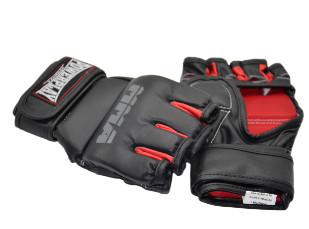 Рукавиці для MMA PowerPlay 3053 Чорно-Червоні S/M
