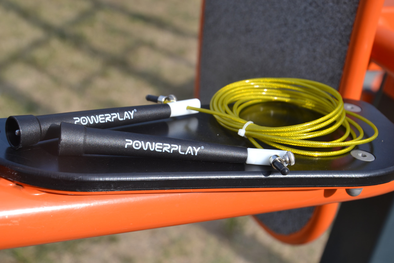 Скакалка швидкісна PowerPlay 4202 Ultra Speed Rope Жовта (2,9m.)
