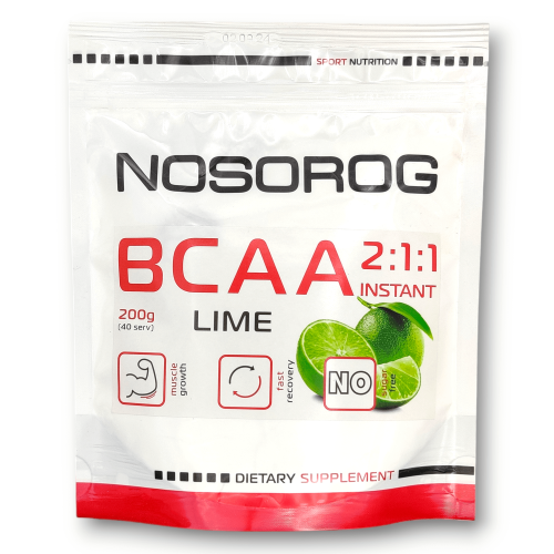 Nosorog BCAA 2:1:1 лайм, 200 грам