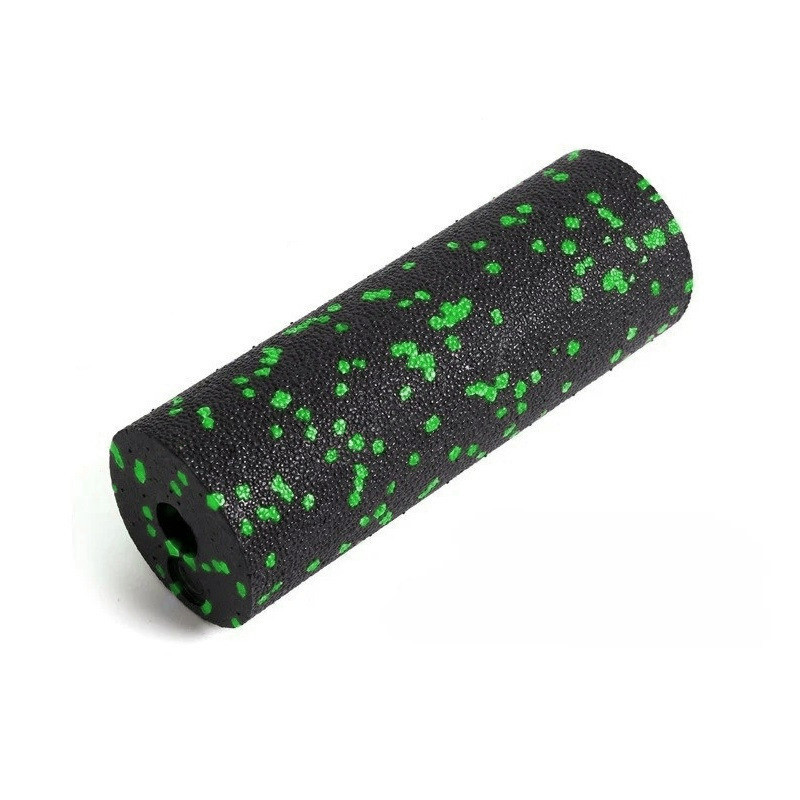 Набір для масажу та йоги PowerPlay PP_4093 EPP (3 м'ячики + валик масажер 15*5,3см.) Green  + резинка 5,5 кг.