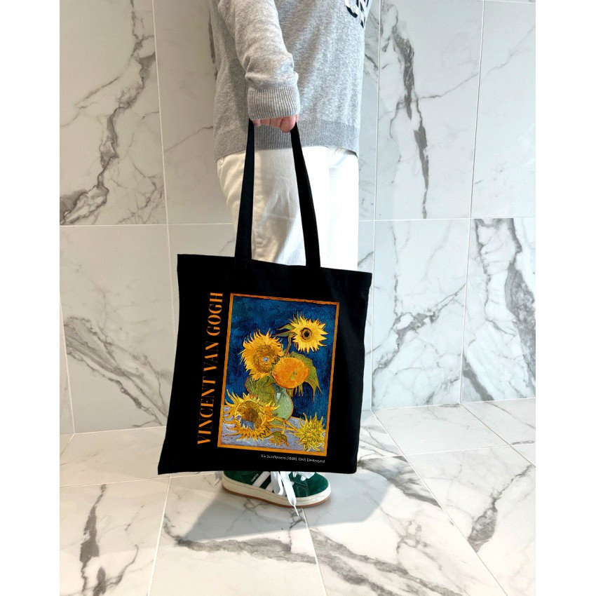 Екошопер BookOpt BK4096 Van Gogh Six Sunflowers  чорний