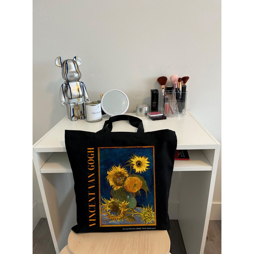 Екошопер BookOpt BK4096 Van Gogh Six Sunflowers  чорний