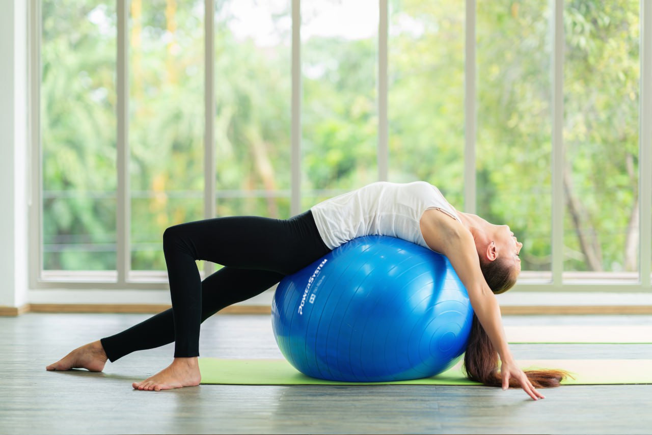 М'яч для фітнесу (фітбол) Power System PS-4011 Ø55 cm PRO Gymball Blue
