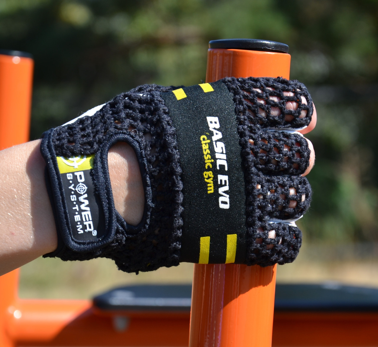 Рукавички для фітнесу Power System PS-2100 Basic EVO Black/Yellow Line M