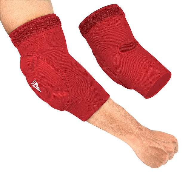 Наколінники спортивні RDX Hosiery Elbow Foam Red/White L