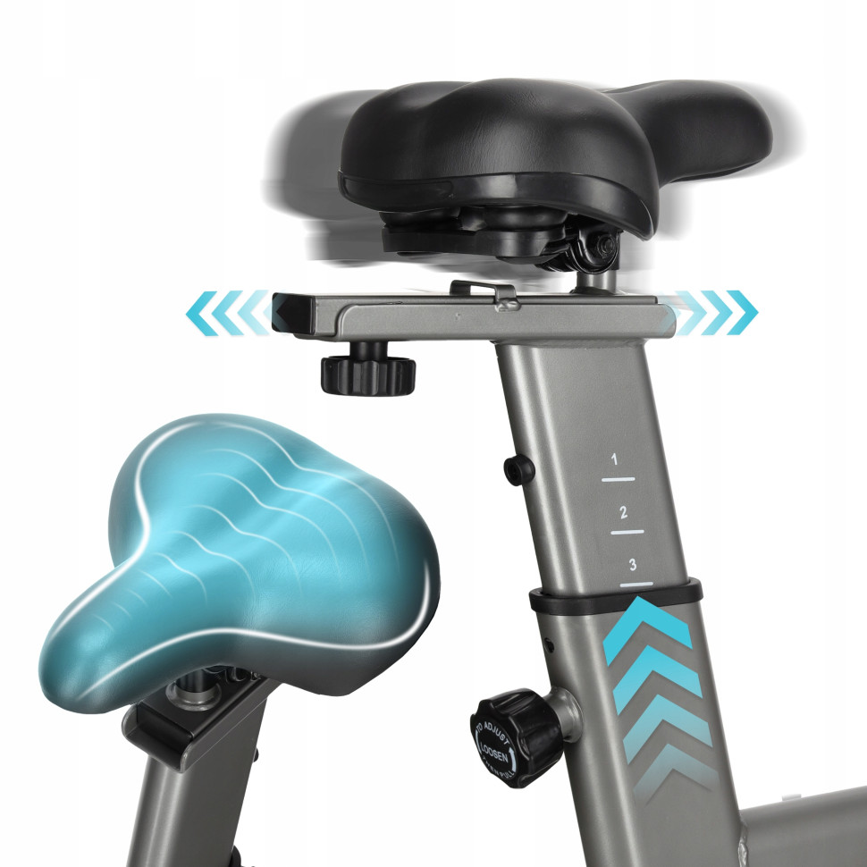 Велотренажер спінінговий (спінбайк) 4FIZJO Racing Black/Blue (P-5905973401654)