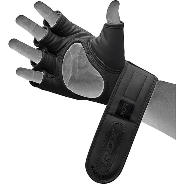 Рукавиці для ММА RDX F15 Noir Matte Black S (капа в комплекті)