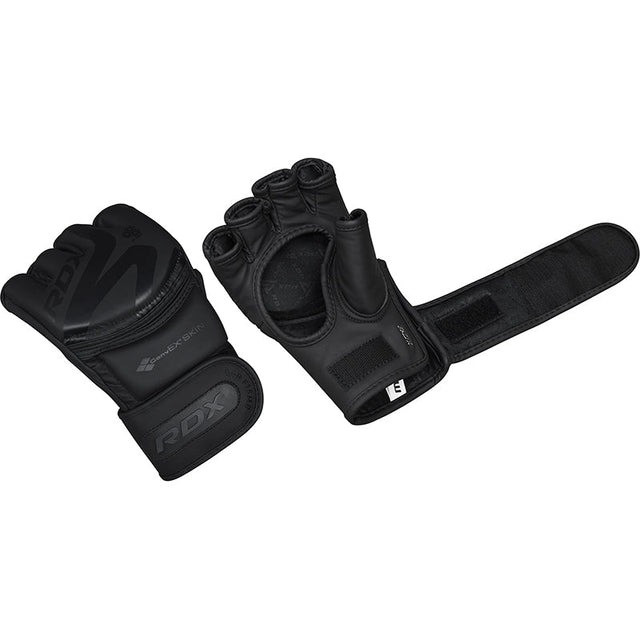 Рукавиці для ММА RDX F15 Noir Matte Black S (капа в комплекті)