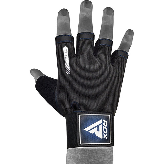 Рукавички для фітнесу RDX T2 Half Blue XL