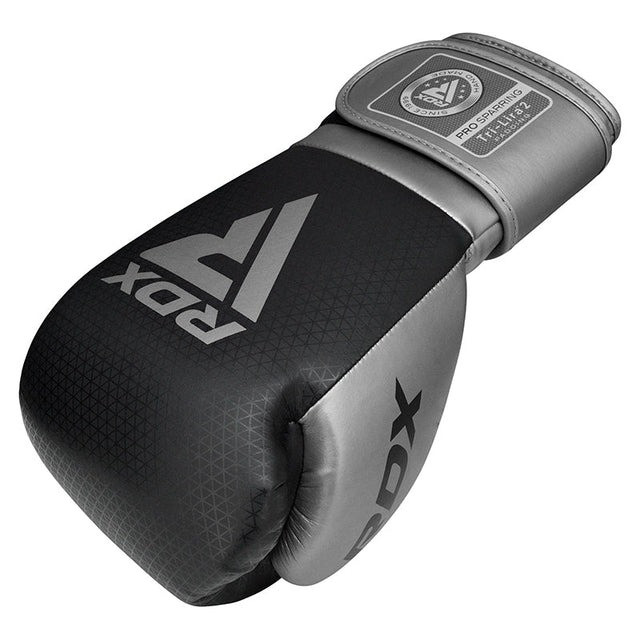 Боксерські рукавиці RDX  MARK PRO SPARRING TRI LIRA 2 SILVER-14 унцій (капа в комплекті)