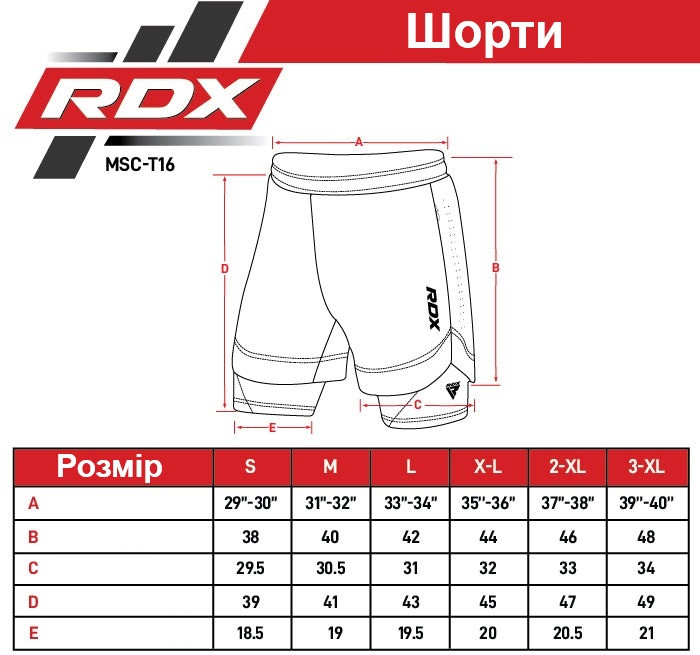 Шорти MMA RDX T16 GREN/BLACK-S