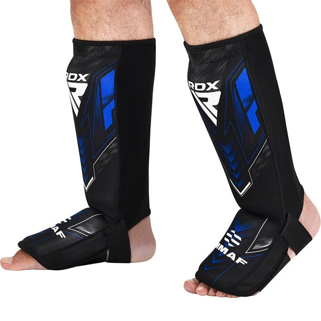 Захист для гомілок та стоп RDX NEOPRENE SHIN INSTEP IMMAF-1-BLUE-M