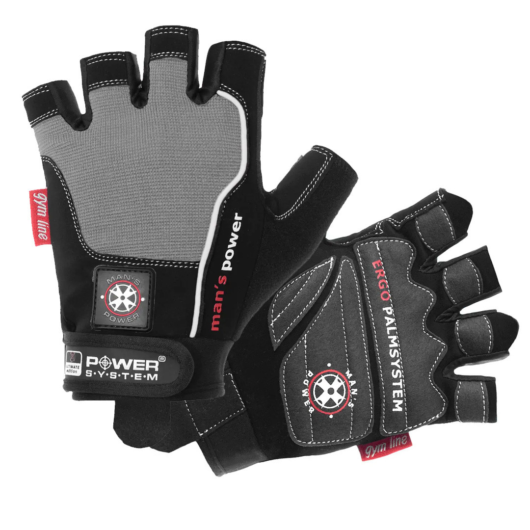 Рукавички для фітнесу Power System PS-2580 Man’s Power Black/Grey L