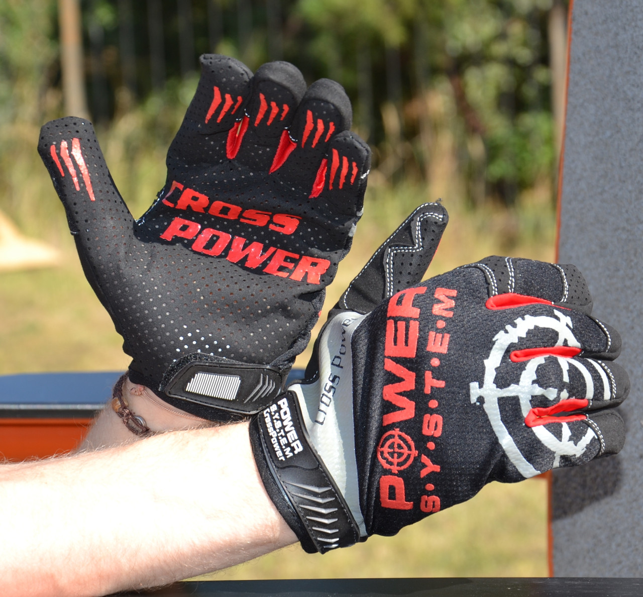 Рукавички для кросфіту з довгим пальцем Power System PS-2860 Cross Power Black/Red M