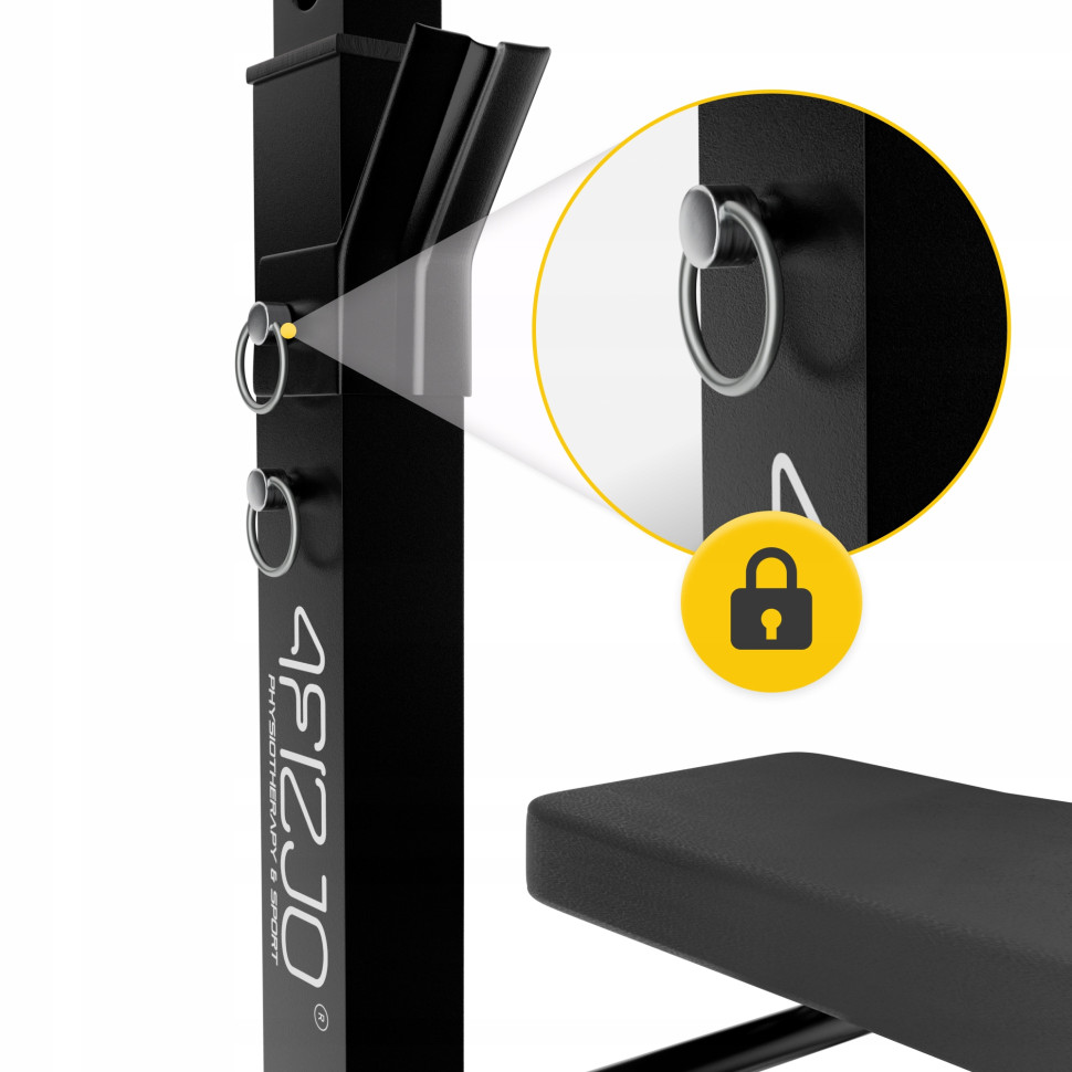 Лава тренувальна для жиму 4FIZJO Pro+ складна Black (P-5905973402590)