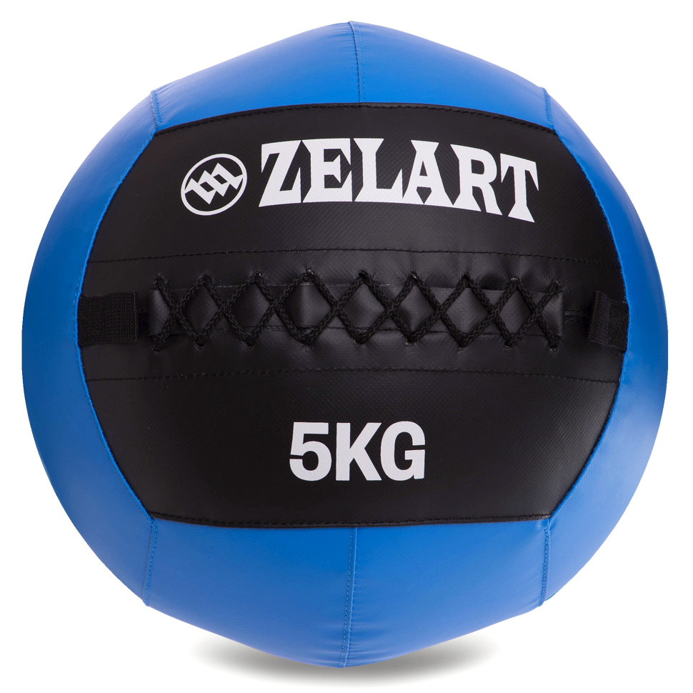 М'яч для кросфіту волбол Wall Ball FI-5168-5 5кг чорний-синій