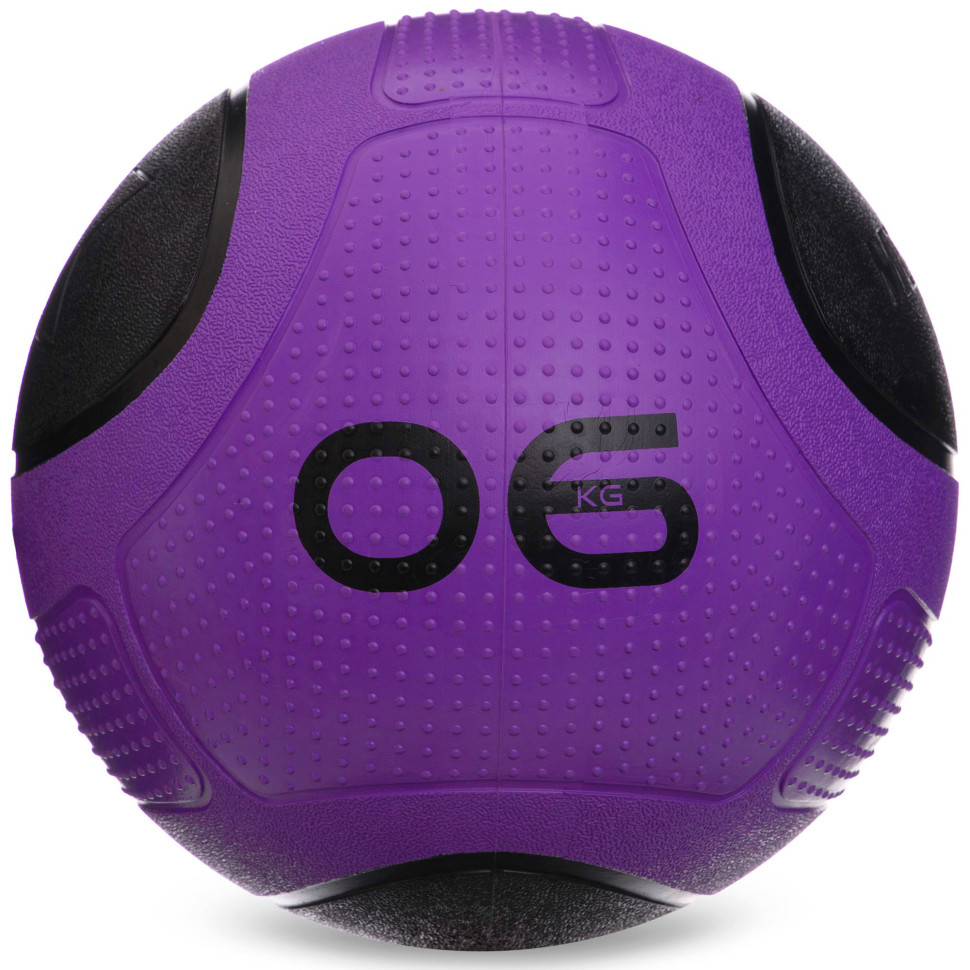 М'яч-медбол для ефективних тренувань Medicine Ball FI-2620-6 6кг фіолетовий-чорний