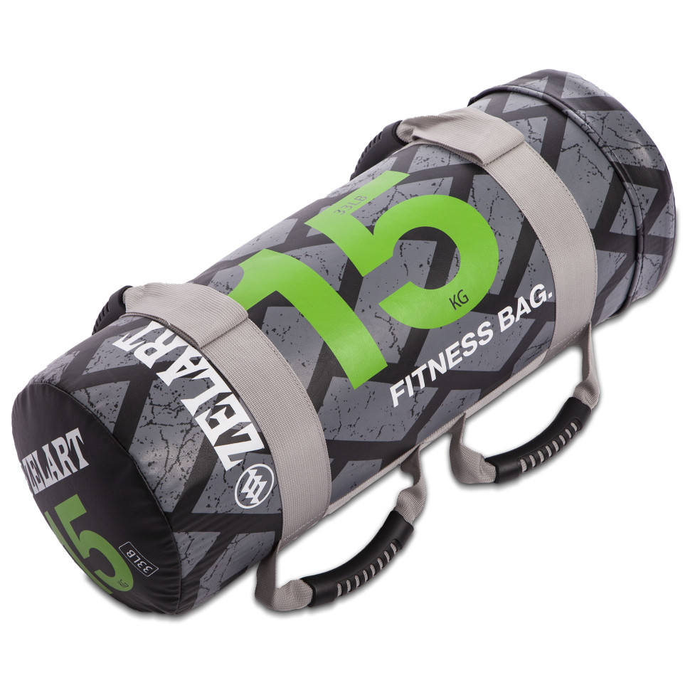 Мішок для кросфіту Power Bag FI-0899-15 15 кг (чорний-зелений)