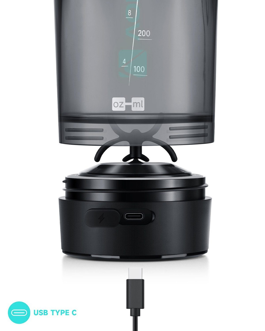 Шейкер спортивний електричний VOLTRX Gallium 600 мл. Tritan Green mint