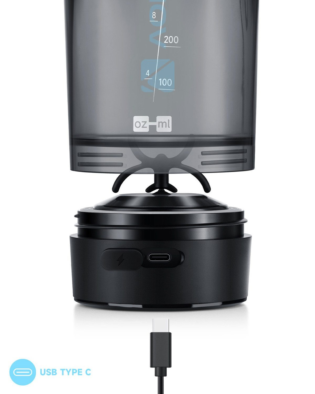 Шейкер спортивний електричний VOLTRX Gallium 600 мл. Tritan Blue